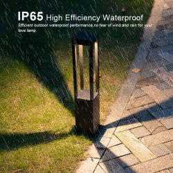 عمود إنارة أرضي خارجي مربع 80 سم Outdoor Square Bollard Light 80 cm