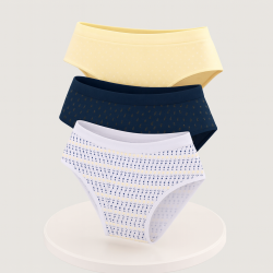باكيت 3 قطع لباس داخلي نسائي خصر عالي قطن طبيعي 100% PREMIUM COTTON MODEL448 PACK/3