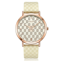 ساعة نسائية من جوليوس الكورية جاي اي 1367 دائرية ذهبية سير جلد كريمي مينا انيقة JULIUS Watch JA-1367 for Women - Analog, Leather - Creamy