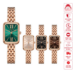 ساعة نسائية من جوليوس الكورية جاي اي 1350 سي نسائية سير ستين ستيل ذهبي مينا خضراء JULIUS Watch JA-1350C for Women - Analog, Stainless Steel - Gold