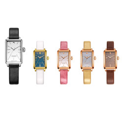ساعة نسائية من جوليوس الكورية جاي اي941 دي سير جلد اصفر ذهبي مينا زرقاء فاتح JULIUS Watch JA-941 for Women - Analog, Leather - Yellow - Blue