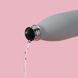 قنينة معدنية حافظة للحرارة Rubber Grey Bottle 500ml