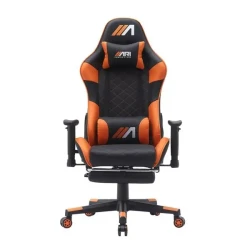 كرسي الألعاب AG01 - برتقالي وأسود + شريط إضاءة LED من AG RYUK بطول 5 أمتار (هدية) Gaming Chair AG01 - Orange & Black + AG RYUK LED Strip Light 5M (Gift)