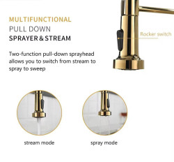 حنفية مطبخ احترافية بخطين (حار وبارد) Professional Kitchen Faucet Hot & Cold