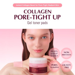 مناديل تونر لشد المسام بالكولاجين Collagen Pore-Tight Up Gel Toner Pads