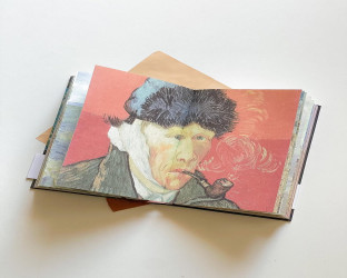 دفتر لوحات فان كوخ - غلاف لوحة الحقل van gogh painting notebook - the yard cover