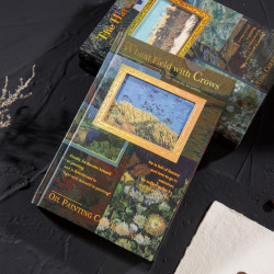 دفتر لوحات فان كوخ - غلاف لوحة الحقل van gogh painting notebook - the yard cover