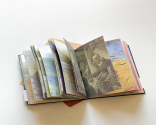 دفتر لوحات فان كوخ - غلاف لوحة الحقل van gogh painting notebook - the yard cover