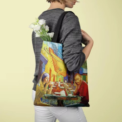 توت باك  - المقهى والبنت tote bag - the girl and the cafe