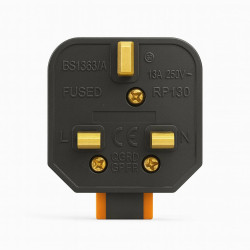 فيشة بريطانية ثلاثية مع فيوز – 13 أمبير / 250 فولت UK 3-Pin Plug with Fuse – 13A / 250V