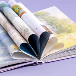 دفتر رسم - كلود مونيه سمائي cloud monet - sketching notebook light blue