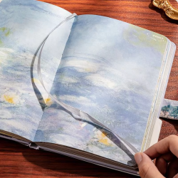 دفتر رسم - كلود مونيه سمائي cloud monet - sketching notebook light blue