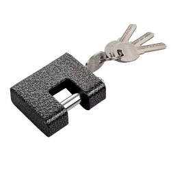 قفل حديدي على شكل U مع 5 مفاتيح أمان – قياس 90 ملم Heavy-Duty U-Shaped Padlock with 5 Security Keys – 90mm