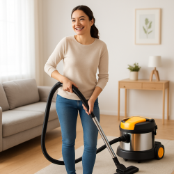 مكنسة صامتة بقوة سحب جدا عالية ستانلس ستيل Silent vacuum cleaner