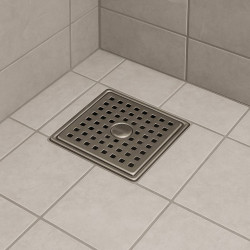 منهول تصريف أرضي مربع ستانلس ستيل Square Stainless Steel Floor Drain