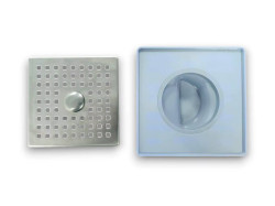 منهول تصريف أرضي مربع ستانلس ستيل Square Stainless Steel Floor Drain