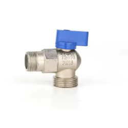 قفل غسالة معدني بقياس 3/4 × 1/2 بمقبض أزرق Washing Machine Valve 3/4 × 1/2 with Blue Handle