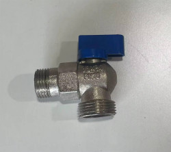قفل غسالة معدني بقياس 3/4 × 1/2 بمقبض أزرق Washing Machine Valve 3/4 × 1/2 with Blue Handle