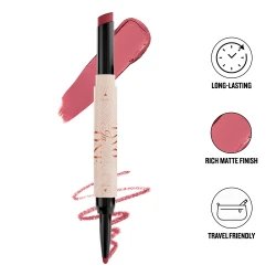 أحمر شفاه ومحدد شفاه مات 2 في 1 – فينيش غني Two In One Lipstick & Lipliner Matte Finish