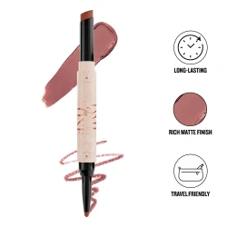 أحمر شفاه ومحدد شفاه مات 2 في 1 – فينيش غني Two In One Lipstick & Lipliner Matte Finish