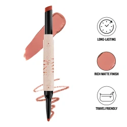 أحمر شفاه ومحدد شفاه مات 2 في 1 – فينيش غني Two In One Lipstick & Lipliner Matte Finish