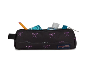 حافظة جانسبورت الصغير للاكسسوارات -اسود مع فيونكات وردية Jansport - Basic Accessory Pouch -BAD BOWS