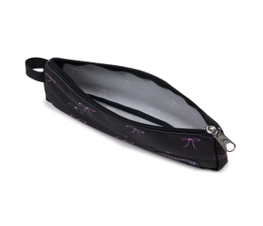 حافظة جانسبورت الصغير للاكسسوارات -اسود مع فيونكات وردية Jansport - Basic Accessory Pouch -BAD BOWS