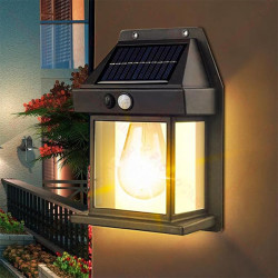 مصباح جداري شمسي بحسّاس حركة Solar Wall Lamp with PIR Motion Sensor