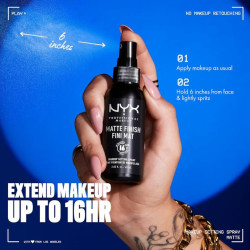 رشاش تثبيت مكياج طويل الأمد لمظهر مطفي Long Lasting Matte Finish Setting Spray