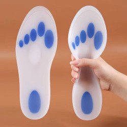 نعل سيليكون طبي لتخفيف آلام القدم والضغط Silicone Gel Insoles for Foot Pain Relief