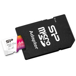 بطاقة ذاكرة سيليكون باور Elite microSDXC UHS-I بسعة 64 جيجابايت - 100 ميجابايت/ثانية Silicon Power 64GB Elite microSDXC UHS-I Memory Card - 100MB/s