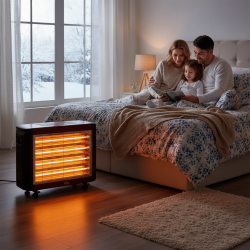 دفاية تلفزيونية كبيرة 6 شمعات بحرارة عالية وتحكم ذكي Large smart heater