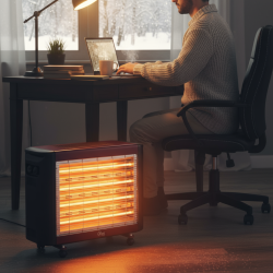 دفاية تلفزيونية كبيرة 6 شمعات بحرارة عالية وتحكم ذكي Large smart heater