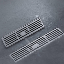 ساقية تصريف أرضية  30 سم × 8 سم Stainless Steel Linear Floor Drain – 30cm × 8 cm