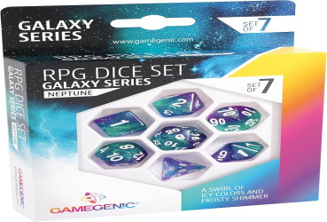 سيت زارات 3D نبتون GAMEGENIC RPG DICE SET - GALAXY SERIES - NEPTUNE