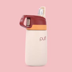 قنينة معدنية للأطفال Puff Matte Cherry Dune Flippii Bottle 350ml