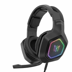 سماعة الألعاب السلكية ONIKUMA K10 - أسود، RGB، ميكروفون مدمج، كابل 1.5 متر ONIKUMA K10 Wired Gaming Headset – Black, RGB, Built-in Mic, 1.5m Cable