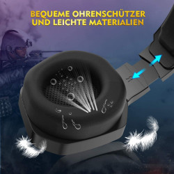 سماعة الألعاب السلكية ONIKUMA K10 - أسود، RGB، ميكروفون مدمج، كابل 1.5 متر ONIKUMA K10 Wired Gaming Headset – Black, RGB, Built-in Mic, 1.5m Cable