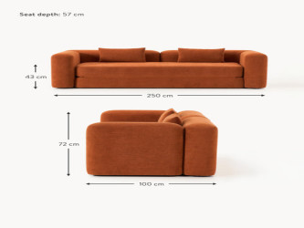 أريكة سرير ليففي 3 مقاعد Levvi Sofa Bed 3seats