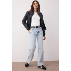 جينز واسع الساق عالي الخصر نسائي Wide Leg High Waist Jeans for Women