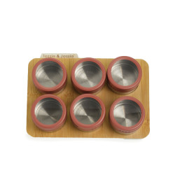 سيت بهارات مستطيل Rectangular spice jar set