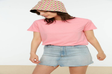 تيشيرت محبوك من القطن بياقة دائرية ضيقة - عبوة من قطعتين Crew Neck 100% Cotton Knitted T-Shirt - 2-Pack