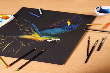 دفتر رسم a3 ورق اسود Paint`ON
