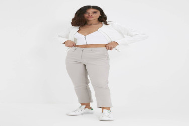بنطلون منسوج بقصة سيجارة Cigarette Woven Fabric Trousers