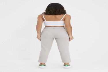 بنطلون منسوج بقصة سيجارة Cigarette Woven Fabric Trousers