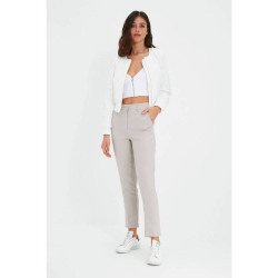 بنطلون منسوج بقصة سيجارة Cigarette Woven Fabric Trousers
