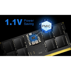 ذاكرة لابتوب ADATA DDR5 5600 MT/s 32 GB (1×32 GB) ADATA DDR5 5600 MT/s 32 GB (1×32 GB) CL46 SO-DIMM 262-Pins ECC Unbuffered Laptop Memory
