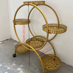 رف نباتات داخلية معدني ذهبي Plant Shelves