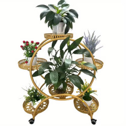 رف نباتات داخلية معدني ذهبي Plant Shelves