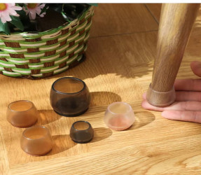 طقم 16 قطعة اغطية سيليكون شفاف لحماية ارجل الكراسي و الطاولات و الاثاث Chair Leg Floor Protectors